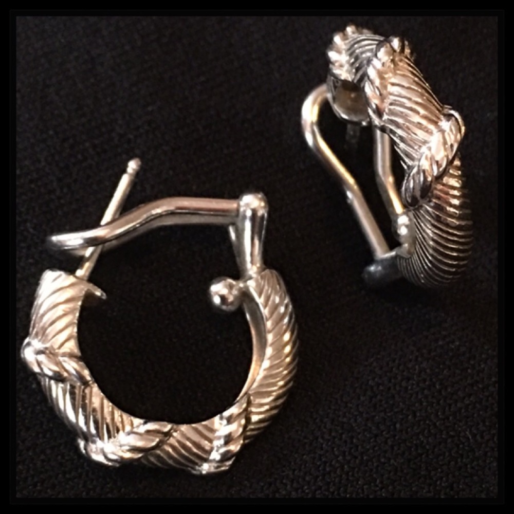 Judith Ripka Twisted Rope Earrings